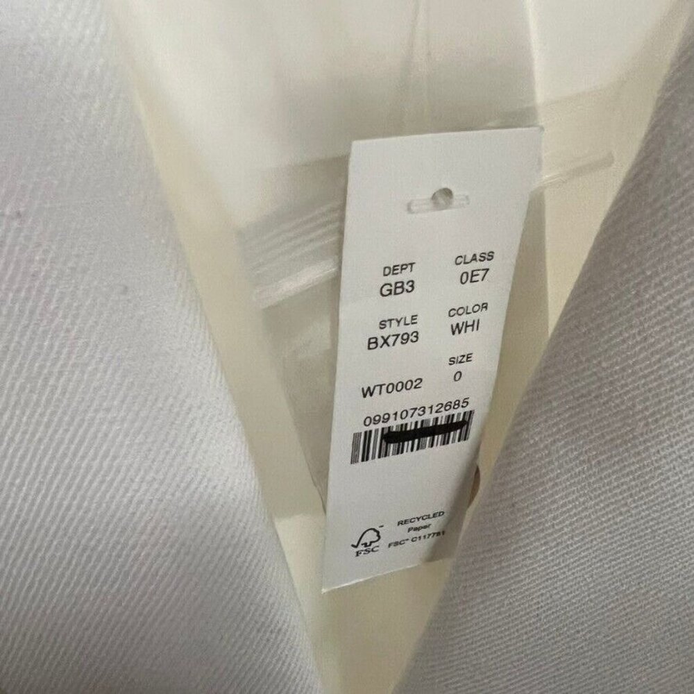 J.Crew $198 Womens Helena Blazer Stretch Linen White Size 0 BX793 - Picture 7 of 8